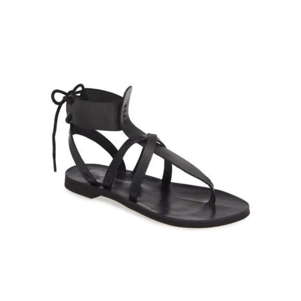 NEW Free People Vacation Day Wrap black leather Sandal SIZE various